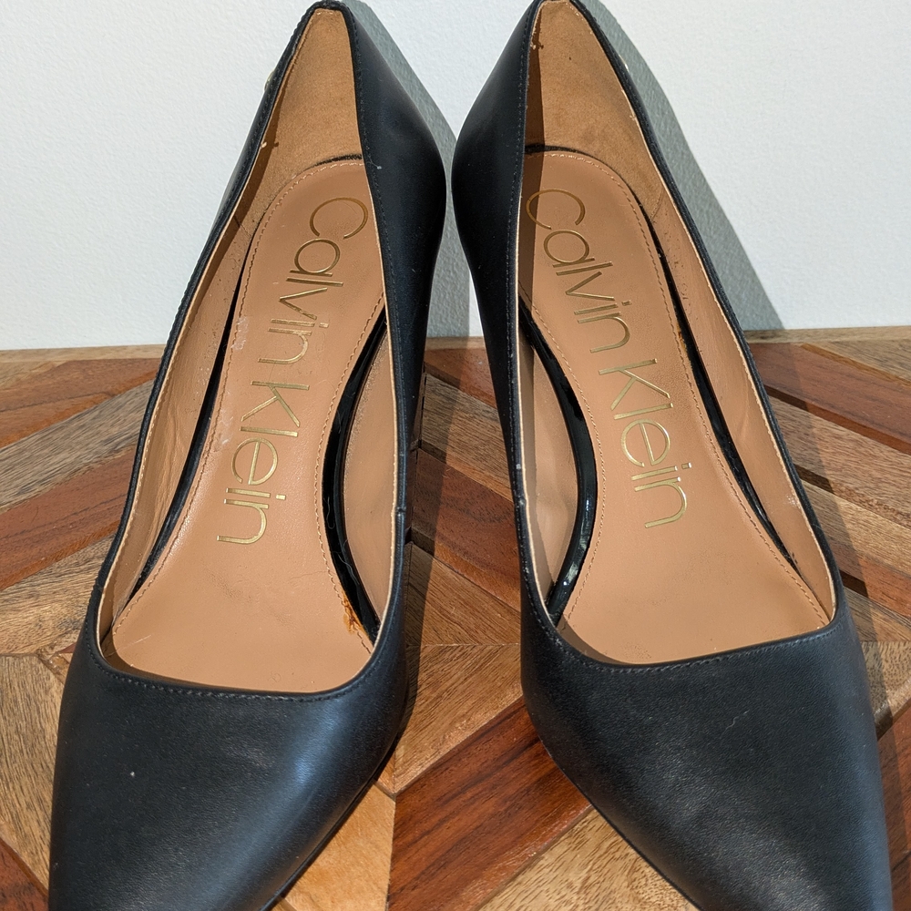 Calvin Klein Black Leather Heels